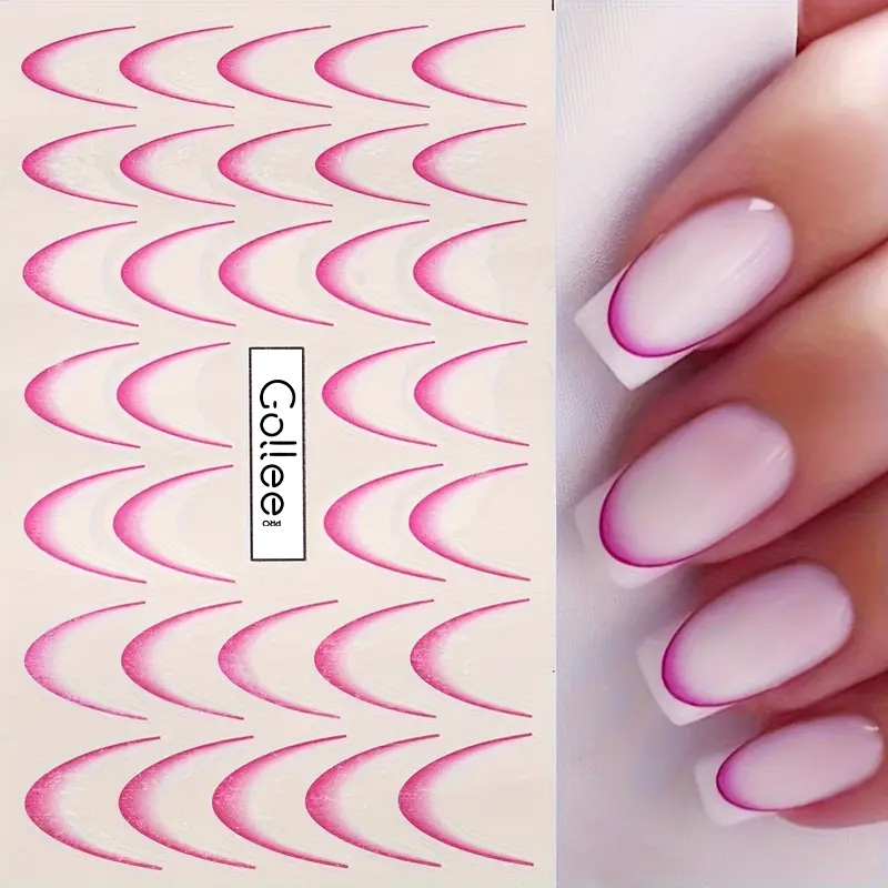 Nail%20Stiker%20Fransız%20French%20Dalgalı%20Model%20FUŞYA%20PEMBE